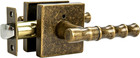 Antique Brass Privacy Door Lever  Vintage Interior Door Handle  Reversible