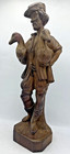 Antique German Black Forest Wood Sculpture 19th Century St Martin And The Geese