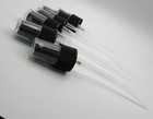 Fine Mist Sprayers -  imported  Black   20 410 Neck  - 5 Inch Stem