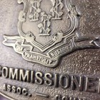 Vintage Police Commissioner Association Connecticut Metal Plaque Large Badge