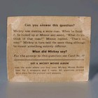 1935 Mickey Mouse Gum Card  87 Bubble Gum Card Type 2 Early Disney Card Rare   