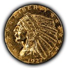 1927 G 2 50 Indian Head Gold Quarter Eagle - Authentic Us Coin - Sku-g5692