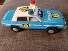 Vintage Arco Police Car 80s Push Generator friction Mid 80 s Ford Ltd Blue white