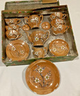 24 Pc Vintage Childs Toy Lustreware Tea Set In Box