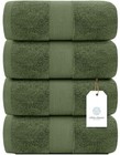 Bath Towels 100   Cotton Sage -  Hotel Spa  27x54 4-pack  Super Absorbent 700gsm