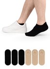 Hugh Ugoli Men Bamboo No Show Socks 6 Pairs Non Slip Casual Sneaker