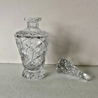 Vintage Crystal Cut Glass Liquor Decanter Bottle With Stopper 13 Oz
