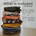 Cloth Diaper Cover  Reusable Cover With Snap Closure  Shell For Prefold  Flat   