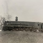 Vintage Grand Trunk Western Steam Locomotive Train Photo 4x5 B w Gelatin Orig