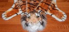 Vtg 2005 Toy Network Plush Tiger Rug Faux Fur Large 54  Animal Soft Decor