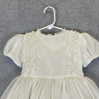 Vintage Martha s Miniature Ivory Full Circle Ruffled Lace Dress Child Toddler 2t