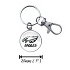 Philadelphia Eagles Keychain Handmade Stainless Steel 25mm Pendant Key Ring