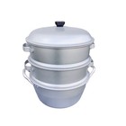 12   30cm  3 Layers Aluminum Steamer Cookware 3 Tier Steamer With Large Holes