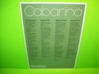 Wurlitzer Cabarina Original Jukebox Music Phonograph Promo Sales Flyer Nice Cond
