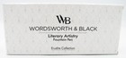 Wordsworth Black Fountain Pen W gilded Fine Nib   Ink Cartridges   Ink Converter