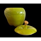 Vintage Green Apple Ceramic Cookie Jar Usa T-111 Mid Century California Pottery