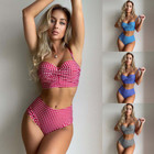 Womens High Waisted Swimsuit Bikini Set Push Up Padded Bra Swimwear Bathing Suit