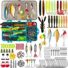 413-153pcs Fishing Lures Accessories Kit With Tackle Box Complete Fish Tools Set