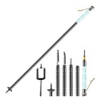 142cm Luminous Tactical Trekking Pole  Folding With Compass Whistle Knife Hook