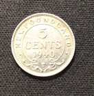 1940 C Newfoundland Silver  5 Cents  Enn Coins