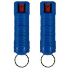 2 Police Magnum Pepper Spray  50oz Blue Molded Keychain Security Self Protection
