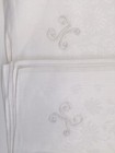 Set Of 4 Antique French Damask Linen Napkins Monogrammed    k   