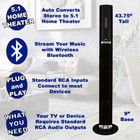 Acoustic Audio Bluetooth Tower 5 1 Home Speaker System With 8  Powered Subwoofer