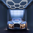 Hexagon Garage Lights 26400lm 5 Grid Honeycomb Led Shop Ceiling Light 7000k