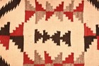 Antique Navajo Rug Native American Indian Geometric Unique Weaving 43x25 Vintage