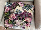 2 Beautiful Vitg  Mid-century Floral Barkcloth Drapery Panels  44x65 Each  Clean