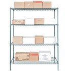 Heavy Duty 24 X 60 X 74 Green Epoxy Wire Walk In Cooler Shelf Rack Commercial 