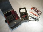 Vintage Triplett Model 666-r Multimeter W leads Clips Wood Box   Untested