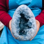 6 38lb Natural Blue Celestite Geode Quartz Crystal Mineral Specimen Healing