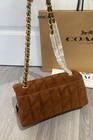 C oach Cw620 Shoulderbag Brown Brushed Leather
