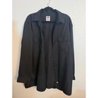 Dickies Mens Xlt Long Sleeve Button Up Work Shirt Black Tall Xl