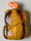 Antique Chinese Carved Amber Small Snuff Bottle