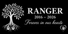 Personalized Dog Cat Memorial Stone Granite Grave Marker Photo Engraved 6x12