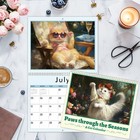 Guasslee Cat Vertical Wall Calendar 2026  Jan 2026 To Jun 2027  Retro Yellow 