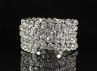 Sparkling 5-row Clear Austrian Rhinestone Bracelet Bangle Party Wedding B1586