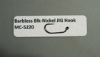50 Barbless Black-nickel Jig Hooks  mc-5220 5 Sizes Available Fly Tying Hooks
