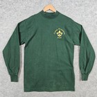 Vintage Camp Freedom Staff Embroidered Long Sleeve Shirt Size M Green Mock Neck