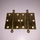 Antique Style Brass Cabinet door Hinges 3    X 2      Ball Tip Lot Of 2