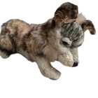 Rare Vintage Hansa Realistic Lying Wolf Plush