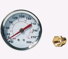 Heavy Duty Air Compressor Pressure Gauge 0-300 Psi 1 4 Npt Back Mount 2  Dial