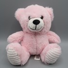 Dan Dee Pink Teddy Bear Plush 8  Stuffed Animal Toy Corduroy Feet Brown Eye
