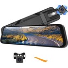 9 66  Mirror Dash Cam Rear View Mirror Camera Front And Rear 1080p Backup