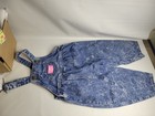 Vintage Osh Kosh Bgosh Acid Wash Pink Patch Bubble Overalls 12m Rare Htf