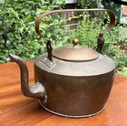 Antique 1840   s Signed Copper Tea Kettle P H Griffin Albany New York Provenance