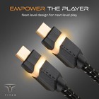 2-pack Titan 8k Led Hdmi Cable 3 Ft Amber Led High Speed 48gbps 8k 60hz  4k 120h