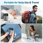 Large Pill Organizer With 7 Compartments - Portable Black 